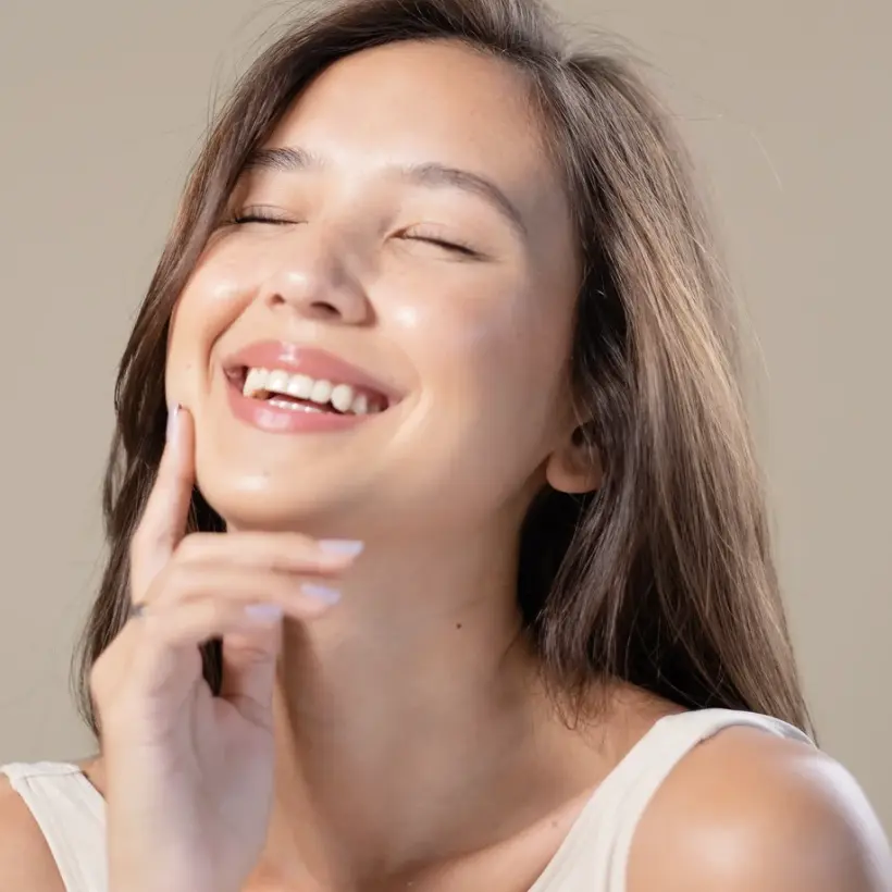Bright smile after whitening